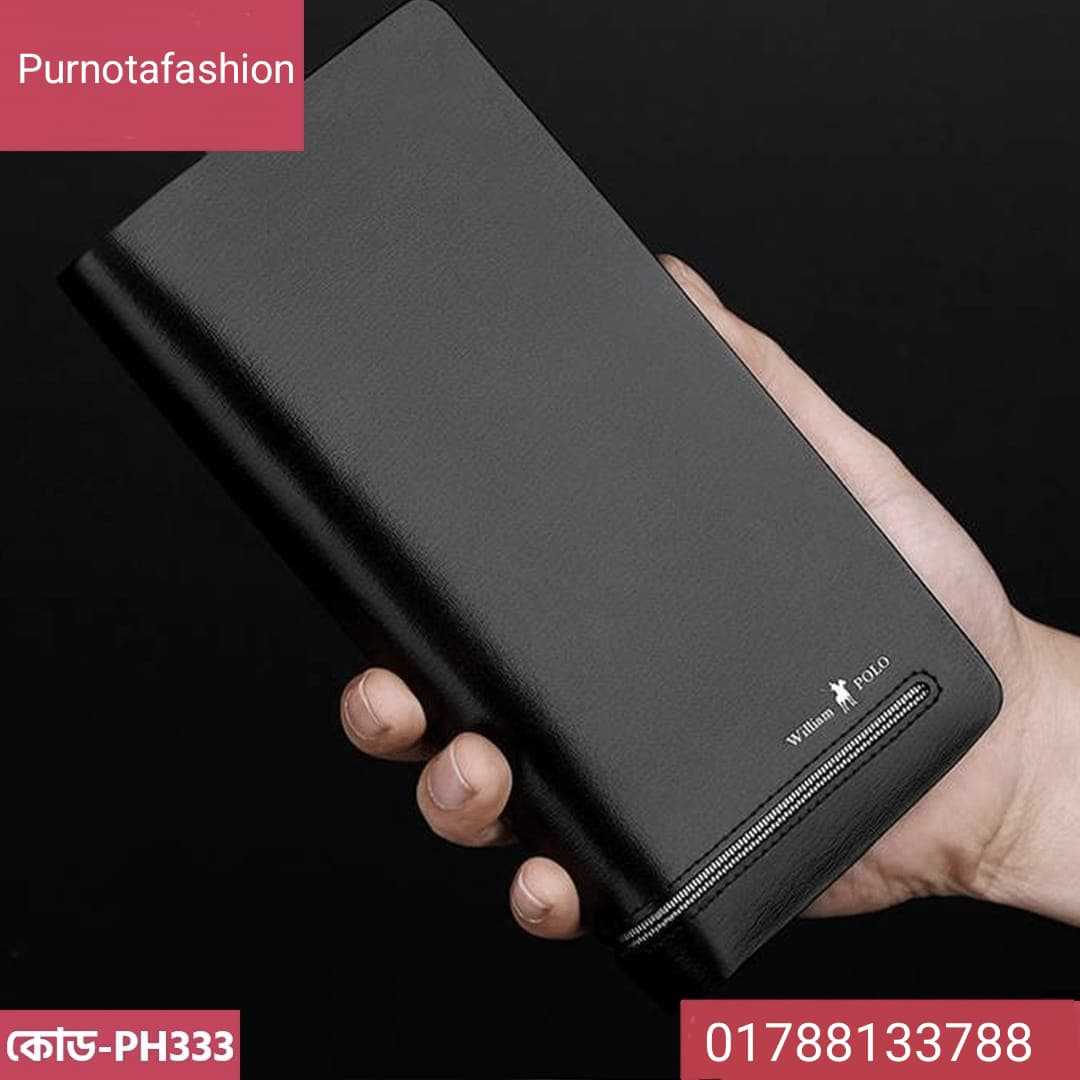 PH-,333,-Black-,FAFGO,ORIGIN,Luxury,RFID,long,Genuine,Leather,Card,Holder