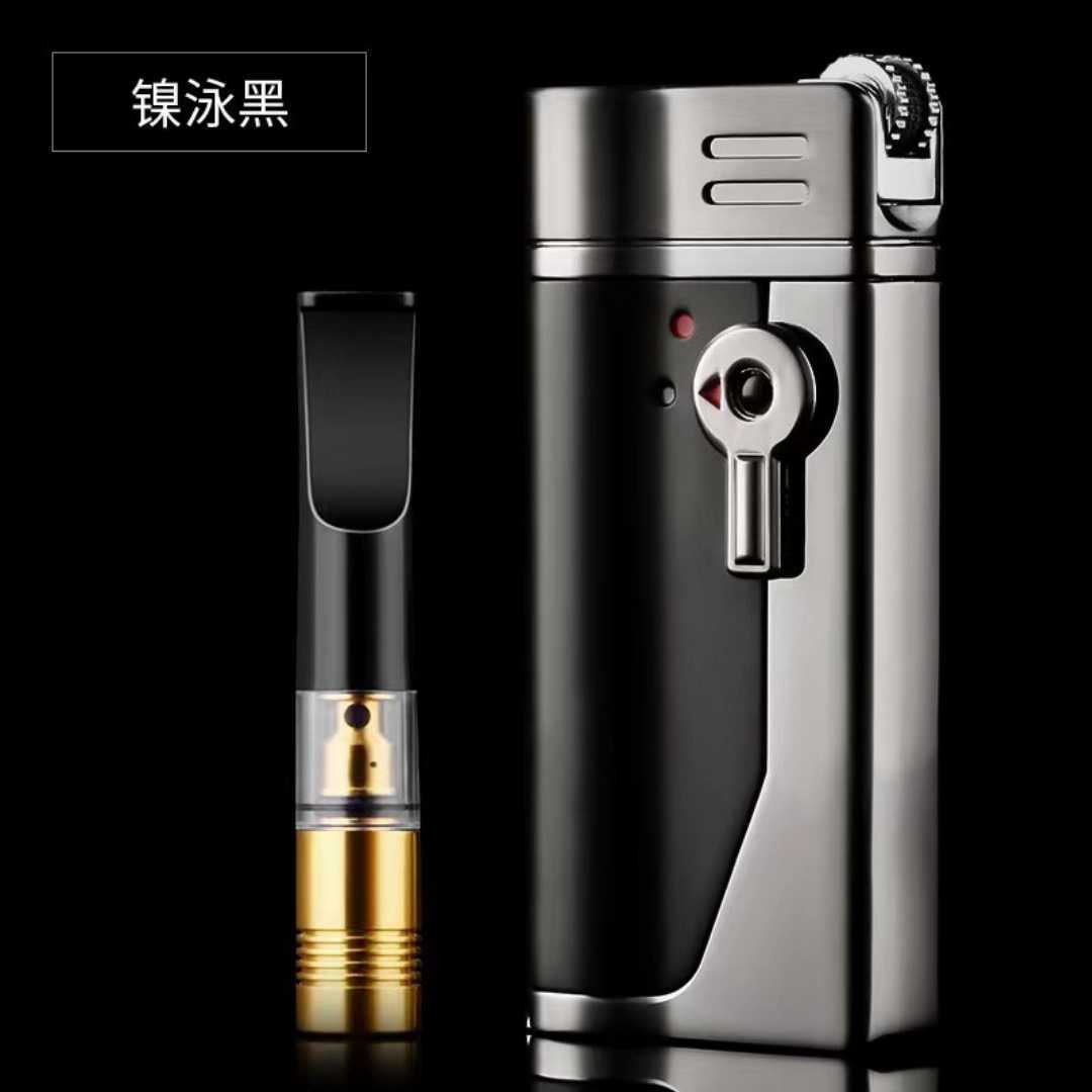 Refillable,Metal,Grinding,Wheel,Flint,Lighter,With,Cigarette,Filter